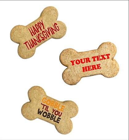 Personalized Thanksgiving Dog Treats